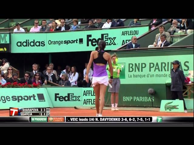 Sharapova Survives 17 year Old Caroline Garcia 2011