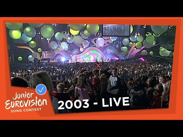 Recap of all the songs at the 2003 Junior Eurovision Song Contest