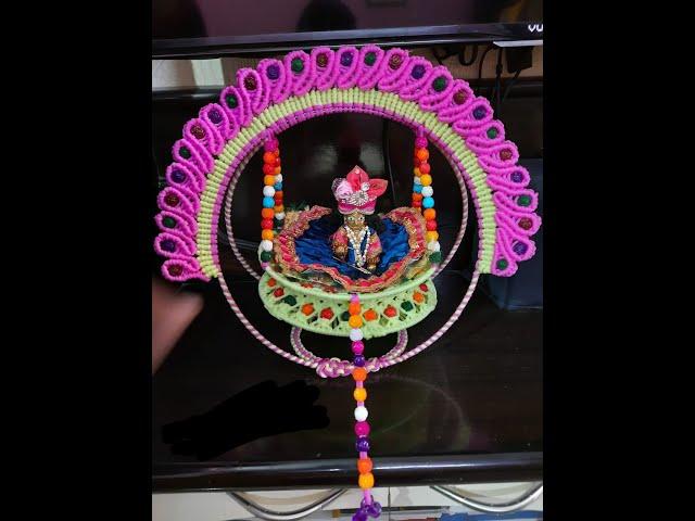 Macrame Ladoo Gopal Jhula | Macrame Thread | Manju Macrame Thread