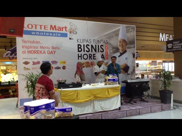 Chef Adrian represented Batam Tourism Polytechnic in Lotte Mart Batam Centre Cooking Demo