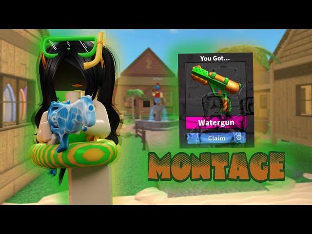 MM2 but ALL WINS MONTAGE with the *NEW* WATERGUN! [Roblox Murder Mystery 2]