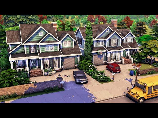 One Lot Two Houses | The Sims 4 Speed Build