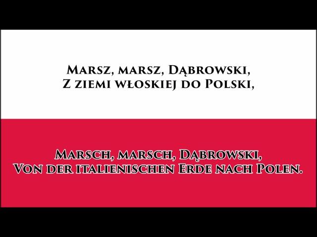 Polnische Hymne - Anthem of Poland (PL/DE Text)