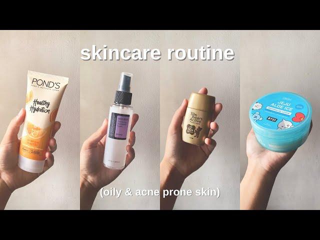  skincare routine (oily & acne prone skin) [CC]