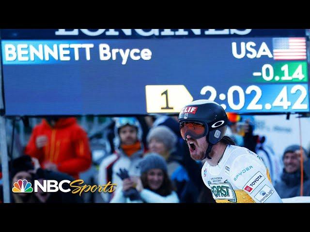 The DROUGHT is OVER. Bryce Bennett wins first downhill for U.S. men in five years | NBC Sports