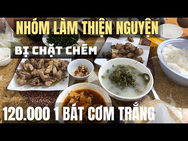 Quá dã man. Nhóm cứu trợ đồng bào vùng ngập lụt Miền Bắc bị chặt chém 120.000 một phần cơm trắng