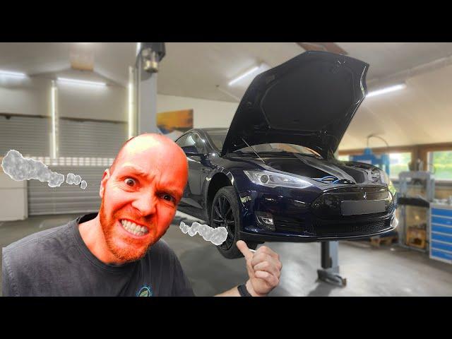 Konkurrenz-Werkstatt schrottet nagelneue Tesla Vorderachse! Unsere Teile sollen Schuld sein?! 