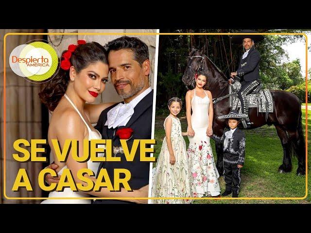 Ana Patricia celebró 10 años de matrimonio vestida de novia y con sus hijos | Despierta América