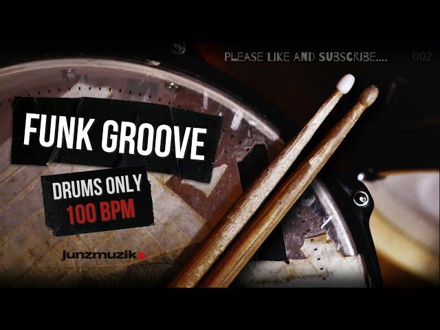  FUNK DRUM GROOVE - 100 BPM   Drums only backing track. Drum Track #backingtrack