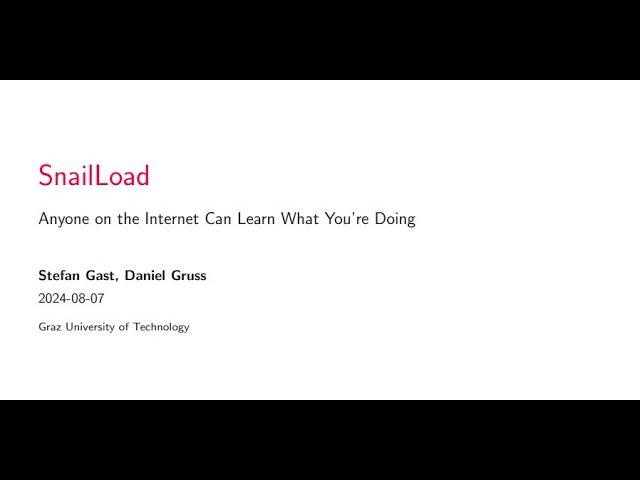 SnailLoad: Anyone on the Internet Can Learn What You're Doing