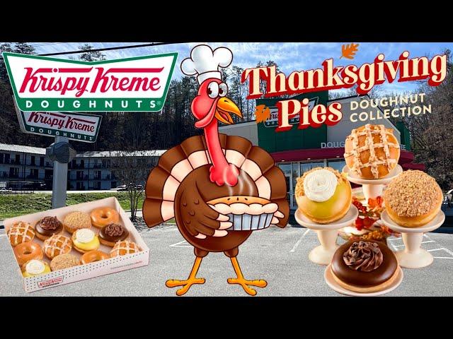 Krispy Kreme NEW Thanksgiving Pies Doughnut Collection Review - Pigeon Forge TN