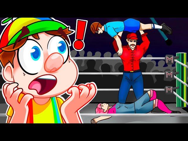 Johnny and Marty vs Gooby and Daisy in WWE…