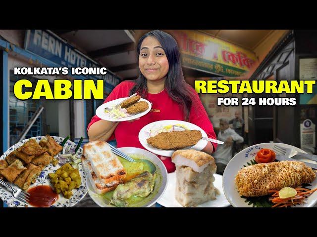 Kolkata's Iconic CABIN RESTAURANT for 24 Hours | Kabiraji, Pudding, Moghlai Paratha, Fish Fry & more