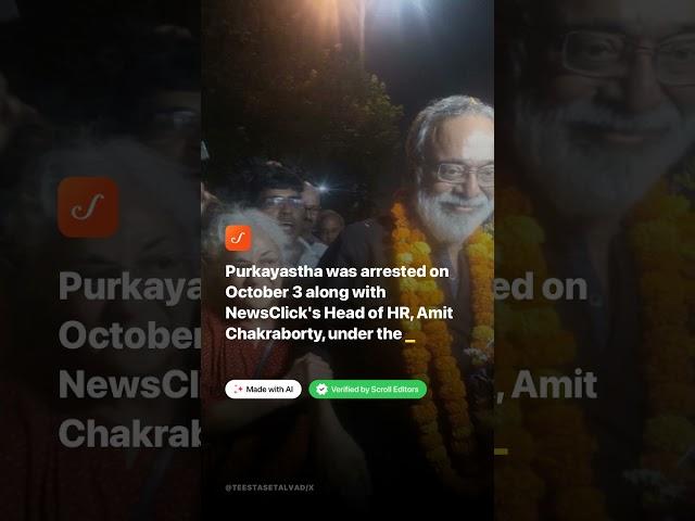 NewsClick founder Prabir Purkayastha walks out of Tihar jail after SC declares arrest as invalid