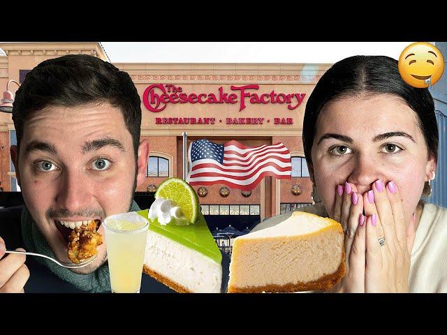 Brits Try CHEESECAKE FACTORY for the FIRST TIME!