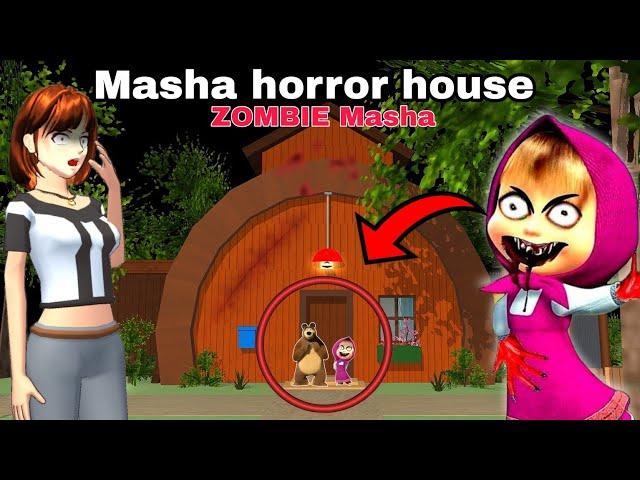 There is a house masha horror secret Horror in sakura school simulator MOVE HORROR sakura