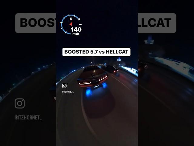 BOOSTED 5.7 vs HELLCAT REDEYE‼️ #hellcat #dodgecar #dodge #dodgechallenger #redeyehellcat