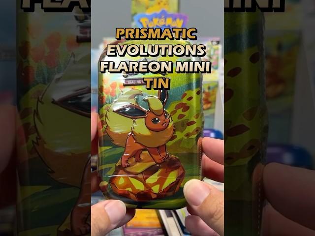 Prismatic Evolutions Flareon Mini Tin Opening #pokemon #pokemoncards #shorts #prismaticevolutions