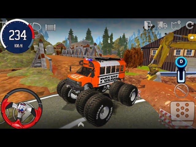 Offroad Police Monster Truck Mud Racing Multiplayer Impossible Driving Android Gameplay