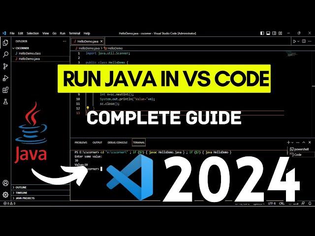 How to Install & Run Java in Visual Studio Code [2024] Complete Guide | Java Extensions in VS Code