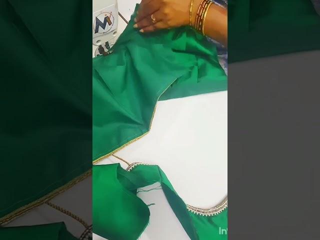 Sewing Tricks Beautiful Aari Blouse Sleeve stitching tips for beginners easy method #a2z #shorts