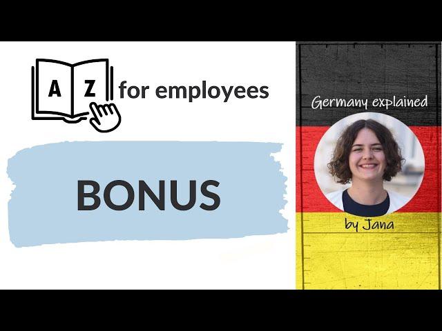 A to Z for employees | Bonus | Variable salary #HalloGermany