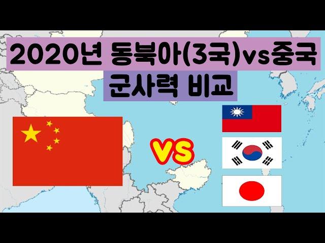 동북아 연합(한,일,대)vs중국 군사력 비교!