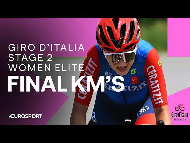 WHAT A FINISH  | Women's Giro D'Italia Stage 2 Final Kilometres | Eurosport Cycling