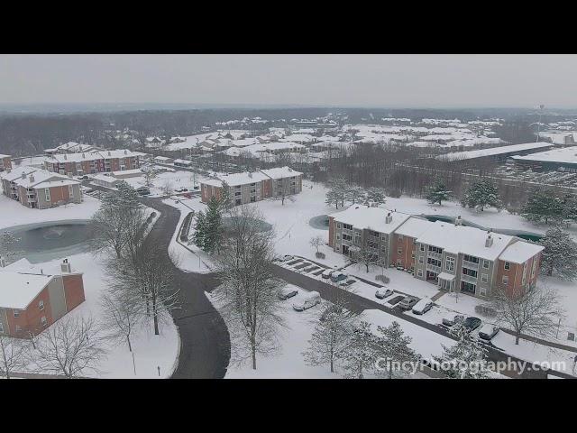 Cincinnati Aerial Snow Drone Video in High Quality 4K Resolution by CincyPhotography