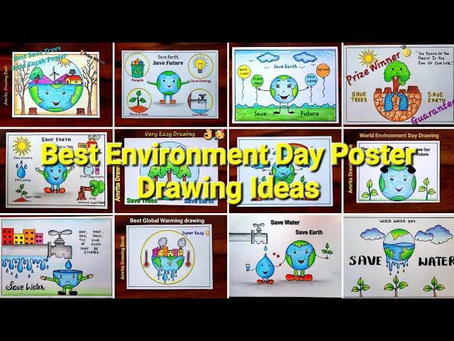 Best Environment Day Poster Drawing Ideas | World environment Day 2023 Poster Idea | Creative Poster