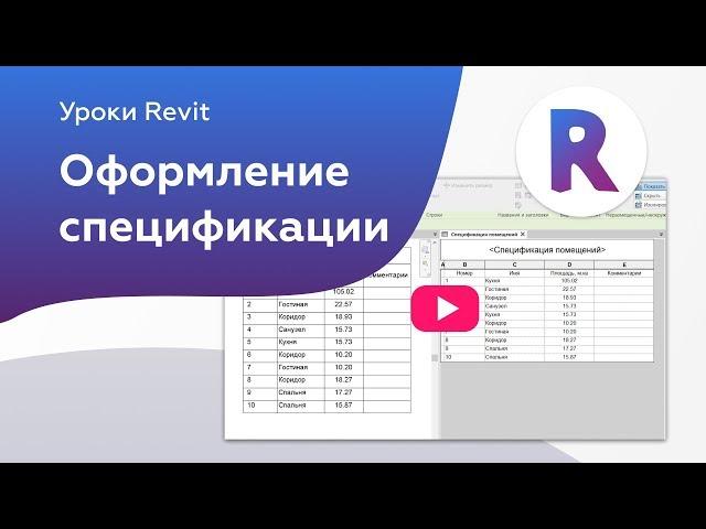 Спецификации Revit. Оформление и настройка | Уроки Revit