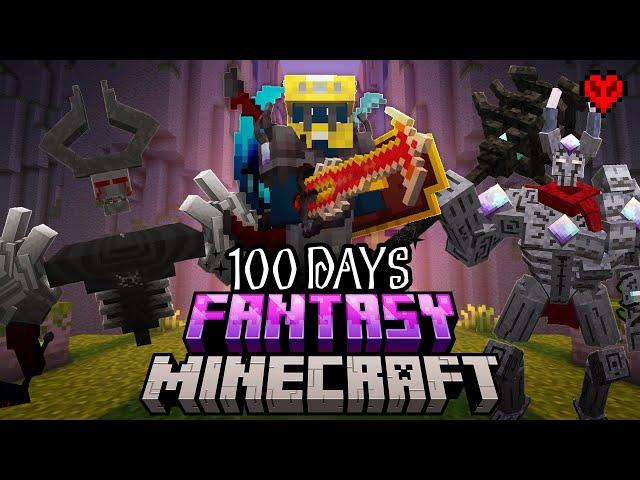 I Survived 100 Days In Fantasy Minecraft Hardcore!