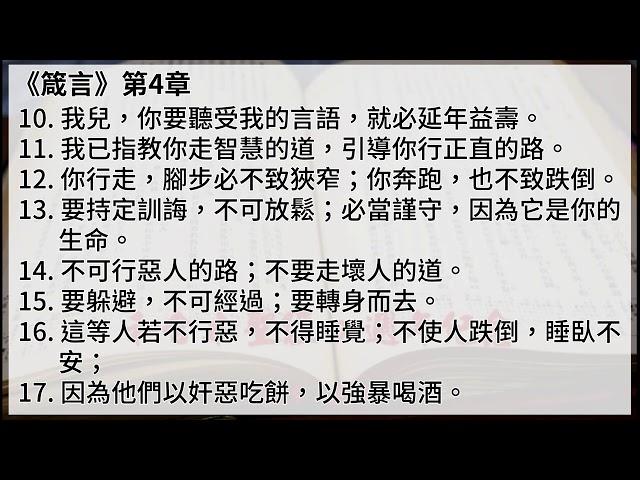 #20 【箴言】【有聲聖經字幕版】中文和合本聖經100週年紀念