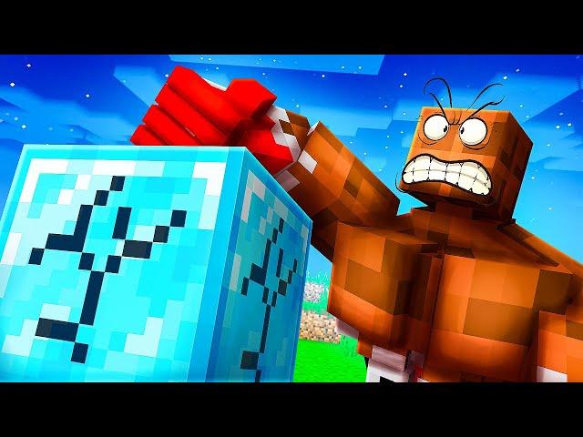 ЧТО БУДЕТ ЕСЛИ СЛОМАТЬ АЛМАЗНЫЙ БЛОК РУКОЙ В МАЙНКРАФТ?! Minecraft