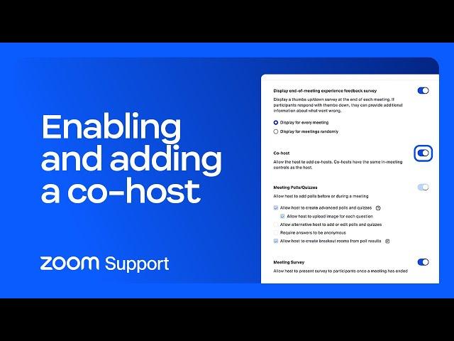 Enabling and adding a co-host