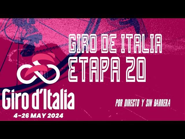  EN VIVO GIRO DE ITALIA 2024 - ETAPA 20 - 184 KM