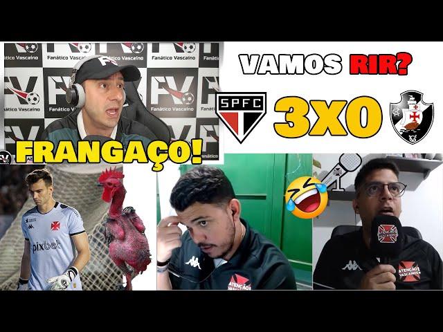 REAÇÕES FANÁTICO VASCAÍNO! SÃO PAULO 3x0 VASCO - QUE FRAGO FOI ESSE LÉO JARDIM kkk