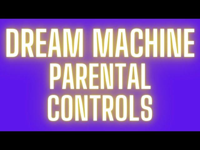 Setting up parental controls on a Unifi Dream Machine