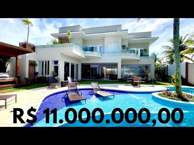 INTELLIGENT MEGA MANSION FOR SALE IN JARDIM ACAPULCO IN GUARUJÁ FOR R $ 10,500,000.00