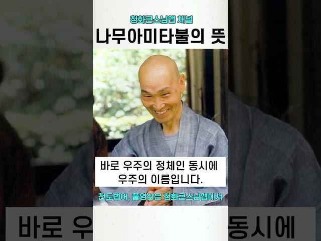 나무아미타불과 무간수염불 청화스님