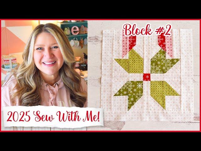  2025 Sew With Me Block #2 | (Beginner-Friendly Quilt Block and Cross Stitch of the Month!)