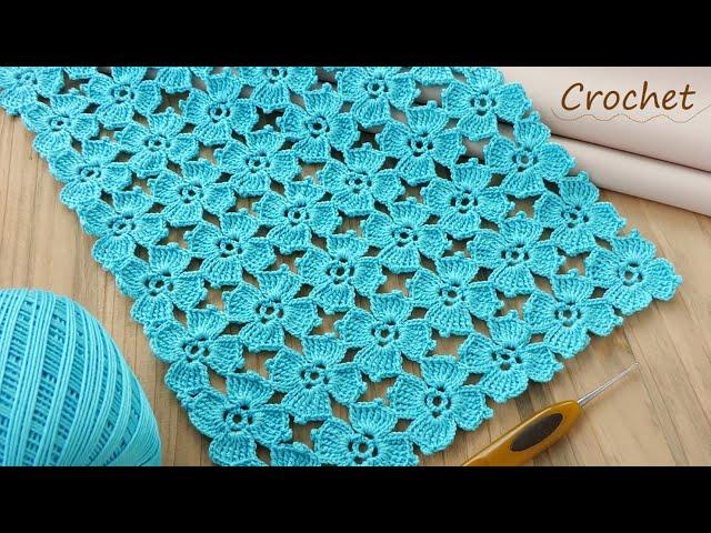 How to Crochet EASY for Beginners Flower Pattern Легкий УЗОР без отрыва нити вязание крючком