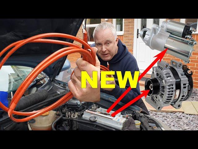 changing alternator and starter cables on car