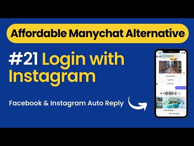 Affordable Alternatives to ManyChat : Closing Pilot Chatbot Tutorial – Login with Instagram #21