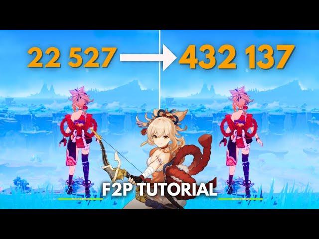 F2P:- YOIMIYA 430k Nuke Tutorial !! [ Genshin Impact ]