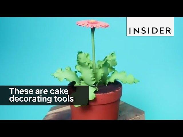 These decorating tools were made by Evil Cake Genius