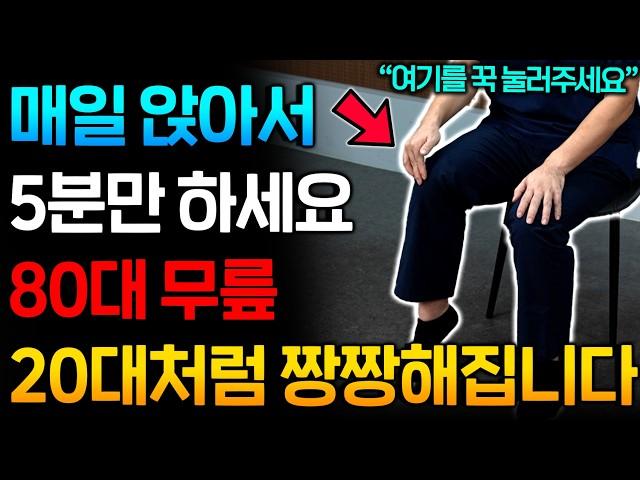 무릎이 아파서 걷기도 힘든 분들을 위한 5분 앉아서 하는 무릎강화 운동 (이정표 원장 3부)