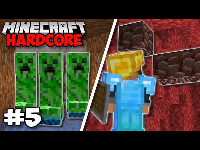 Creeper Farm & OP Netherite Mining! - Minecraft 1.18 Hardcore (#5)