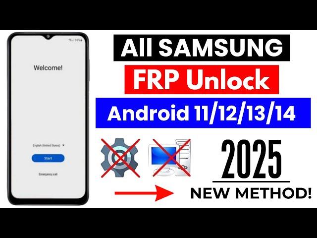 All Samsung FRP Unlock 2025 Android 11/12/13/14 Without Computer | Samsung Google Account Bypass