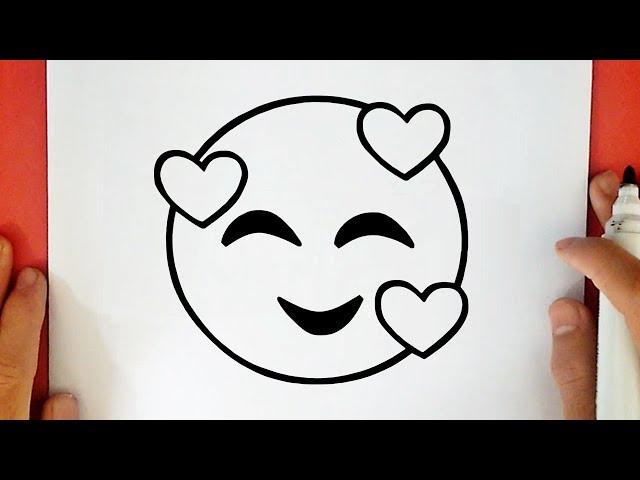 HOW TO DRAW A EMOJI WITH HEARTS